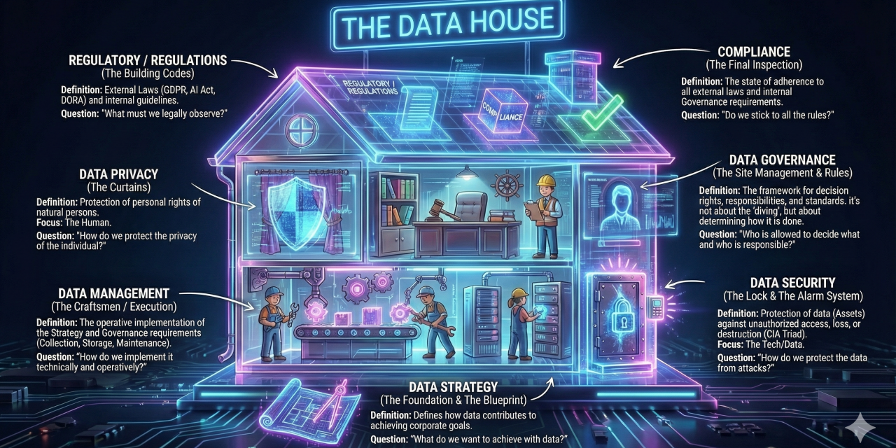The Data House: Strategy, Governance, Management, Security — Explained and Separated