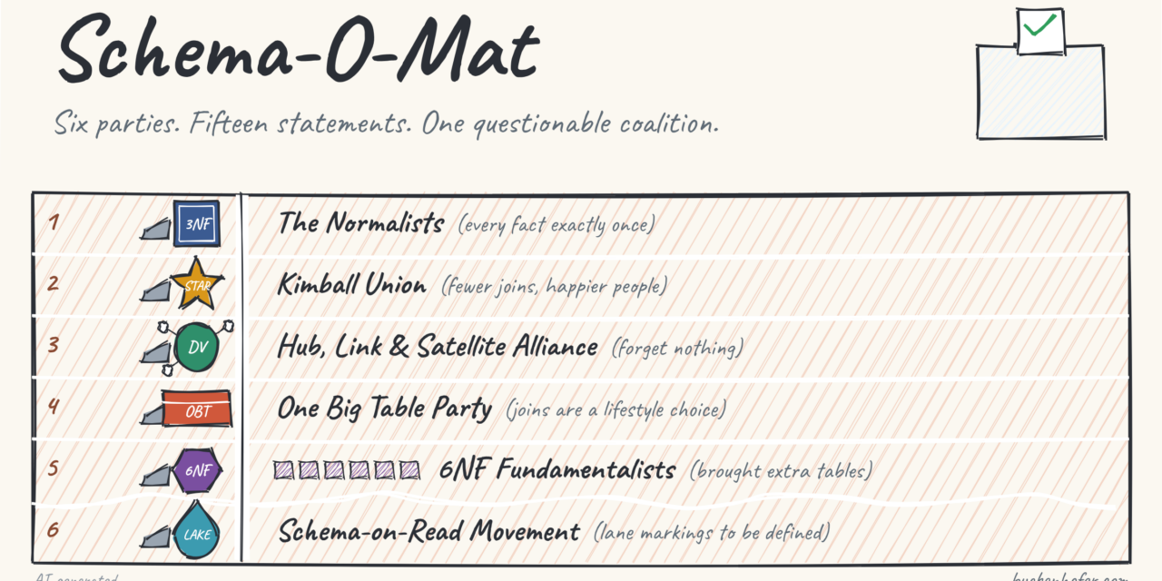 Schema-O-Mat: Which Data Modeling Party Gets Your Vote?